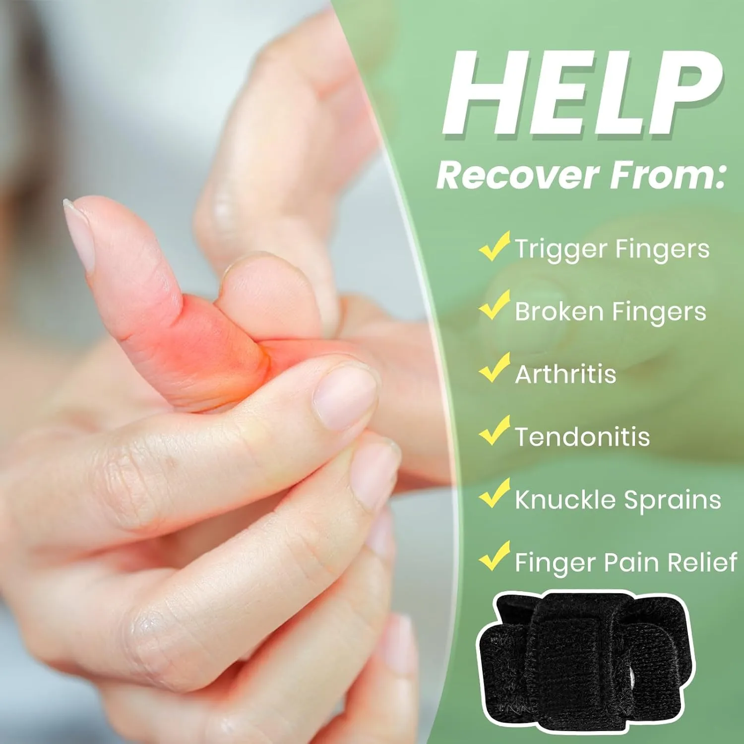 2Pcs Pinky Splint, Ajustable 2 Metal Bar Trigger Finger Splint, Universal Finger Brace Fit for Men and Women