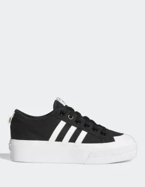 adidas Nizza Platform Negras y Blancas Mujer