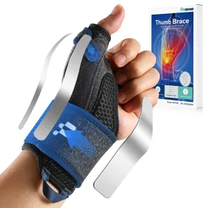 All-in-One Thumb Brace with Palm & Wrist Stabilizer: Pain Relief for Carpal Tunnel, De Quervain's Tenosynovitis, Tendonitis, Arthritis, Unisex Design (Left Hand, S/M)