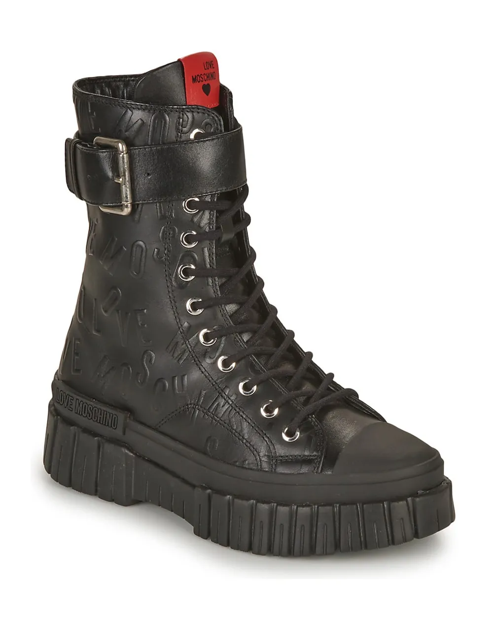 Botas Love Moschino Lovely Love Negras Mujer