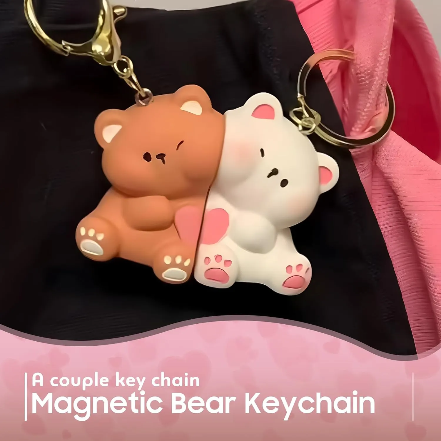 Couple Keychain, Matching Keychains Valentines Day Cute Couple Gifts for Girlfriend Boyfriend Couples Matching Keychain