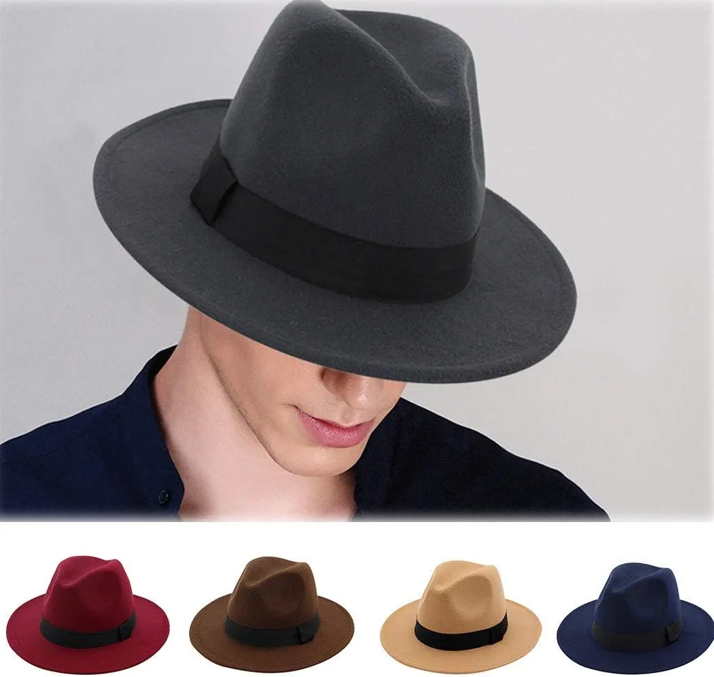 Fedora Sun Hat for Women Men Wide Brim Panama Hat Summer Beach Hat Fall Hats for Women 2024 Wide Brim Hats for Men