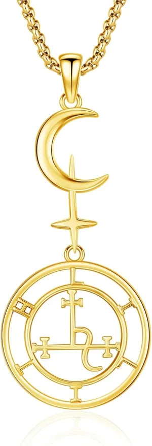 Hecate Wiccan Triple Moon Goddess Necklace Tetragrammaton Nudo De Bruja Plata 925 Original Sterling Silver Cat Moon Pendant Hekate Witch Necklace Amulet Witchy Jewelry Gifts for Women Men