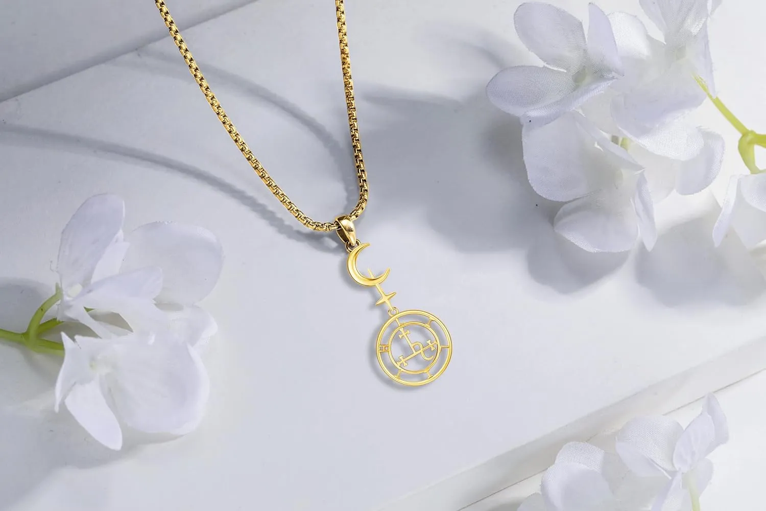 Hecate Wiccan Triple Moon Goddess Necklace Tetragrammaton Nudo De Bruja Plata 925 Original Sterling Silver Cat Moon Pendant Hekate Witch Necklace Amulet Witchy Jewelry Gifts for Women Men