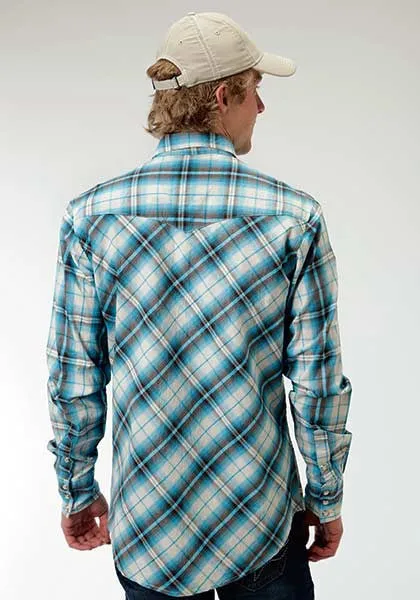 Long sleeve aqua blue dark grey