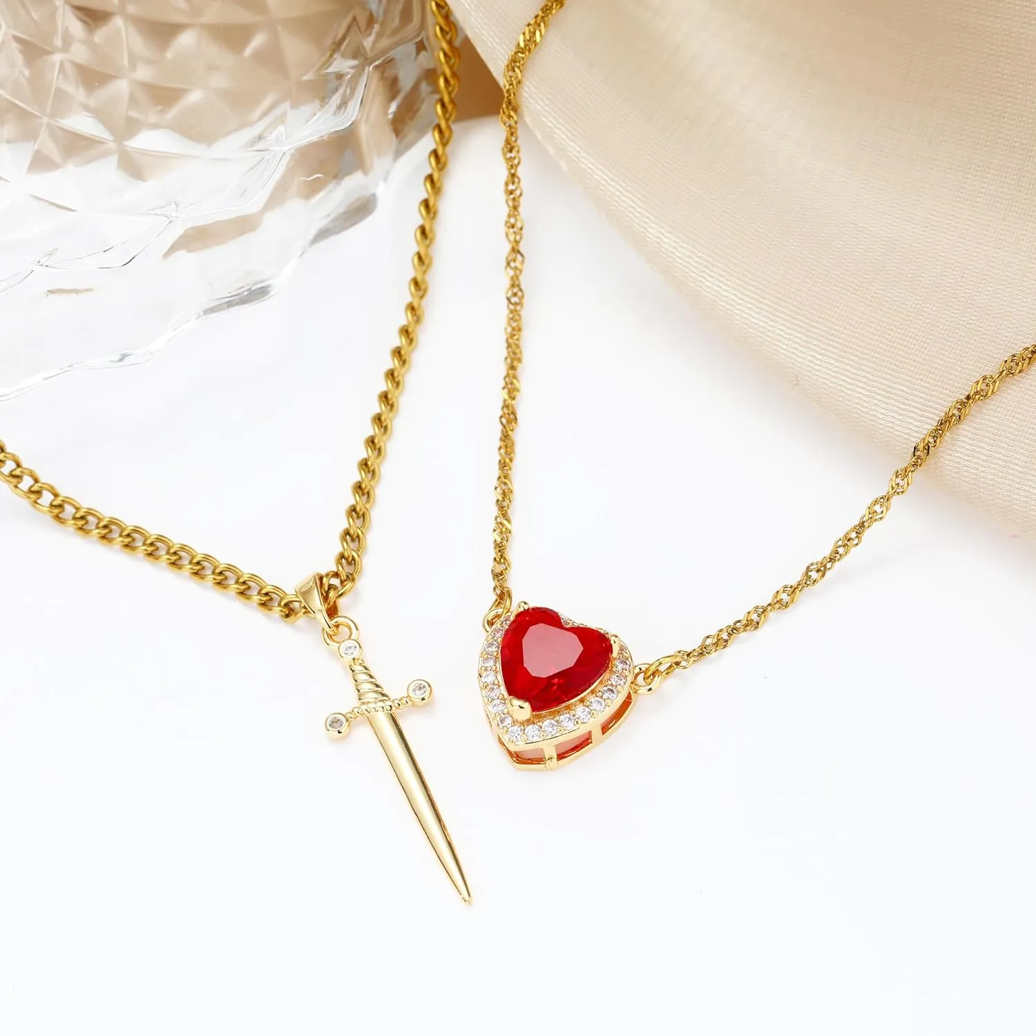 MISS RIGHT Gifts for Men Women Jewelry Couple Matching Necklaces for Women Dainty Couple Necklace His Hers Necklaces Jewelry Gift Sets for Bf Gf Friendship Sisterhood w Gift Box