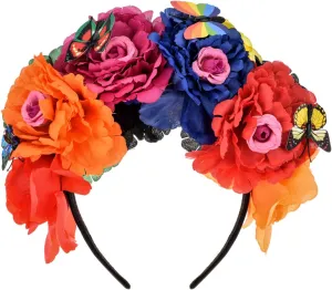 Rose Flower Crown Headband HalloweenCinco De Mayo Party Costume Headpiece NC26