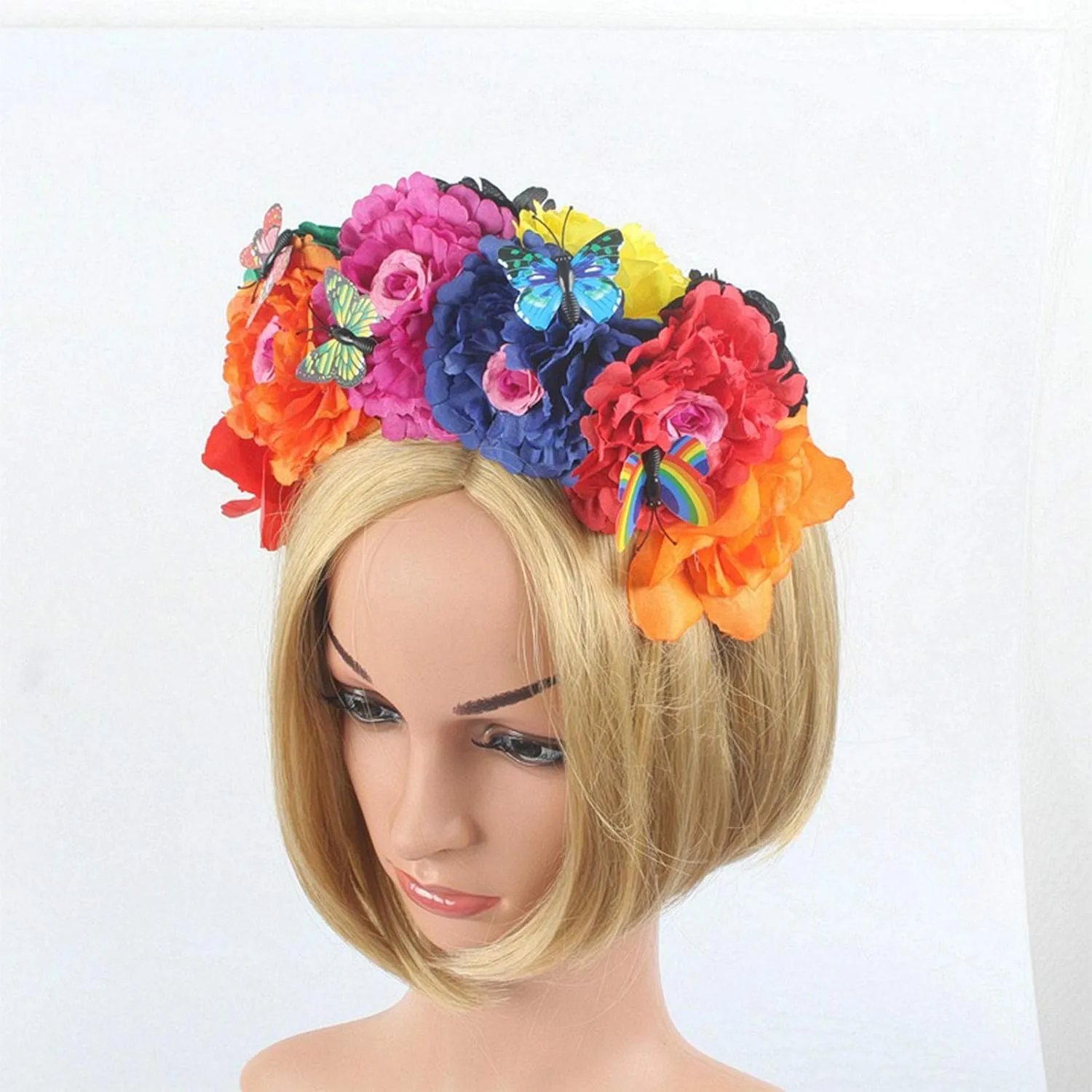 Rose Flower Crown Headband HalloweenCinco De Mayo Party Costume Headpiece NC26