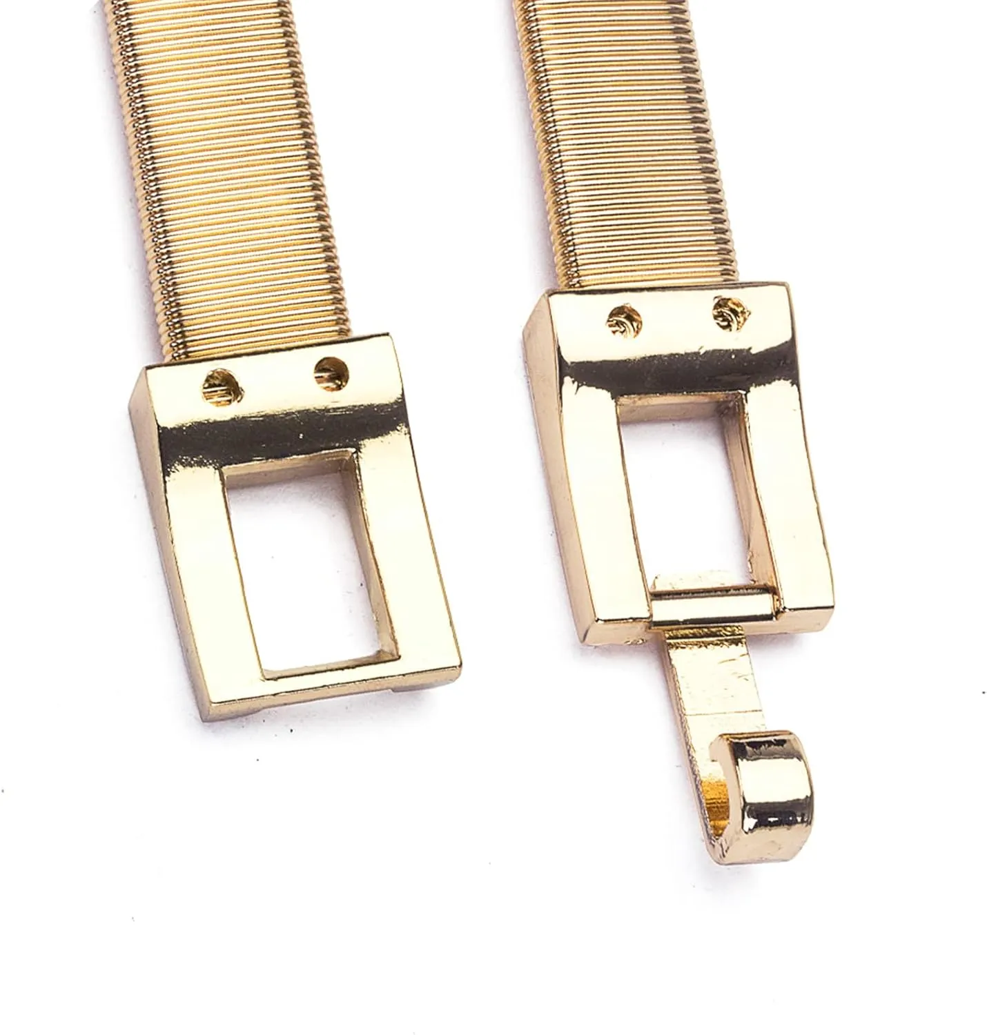 Skinny Waist Belt of Women Elastic Metal Stretch Chain Belt Gold and Silver