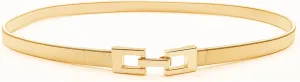 Skinny Waist Belt of Women Elastic Metal Stretch Chain Belt Gold and Silver