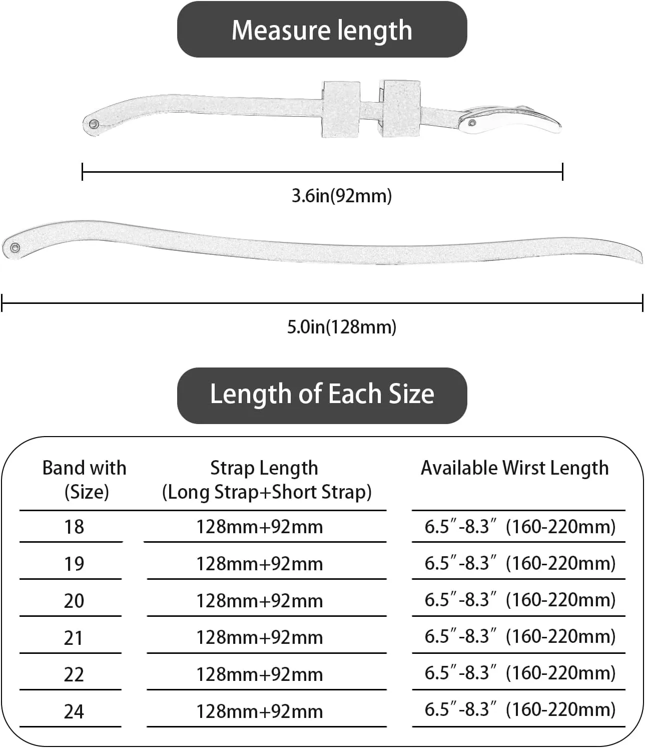TStrap Silicone Watch Band for Men - Black Quick Release Watch Band for Women Soft - Waterproof Smart Watch Bracelet Clasp - Correa de Silicona para Reloj Replacement - 18mm 19mm 20mm 21mm 22mm 24mm