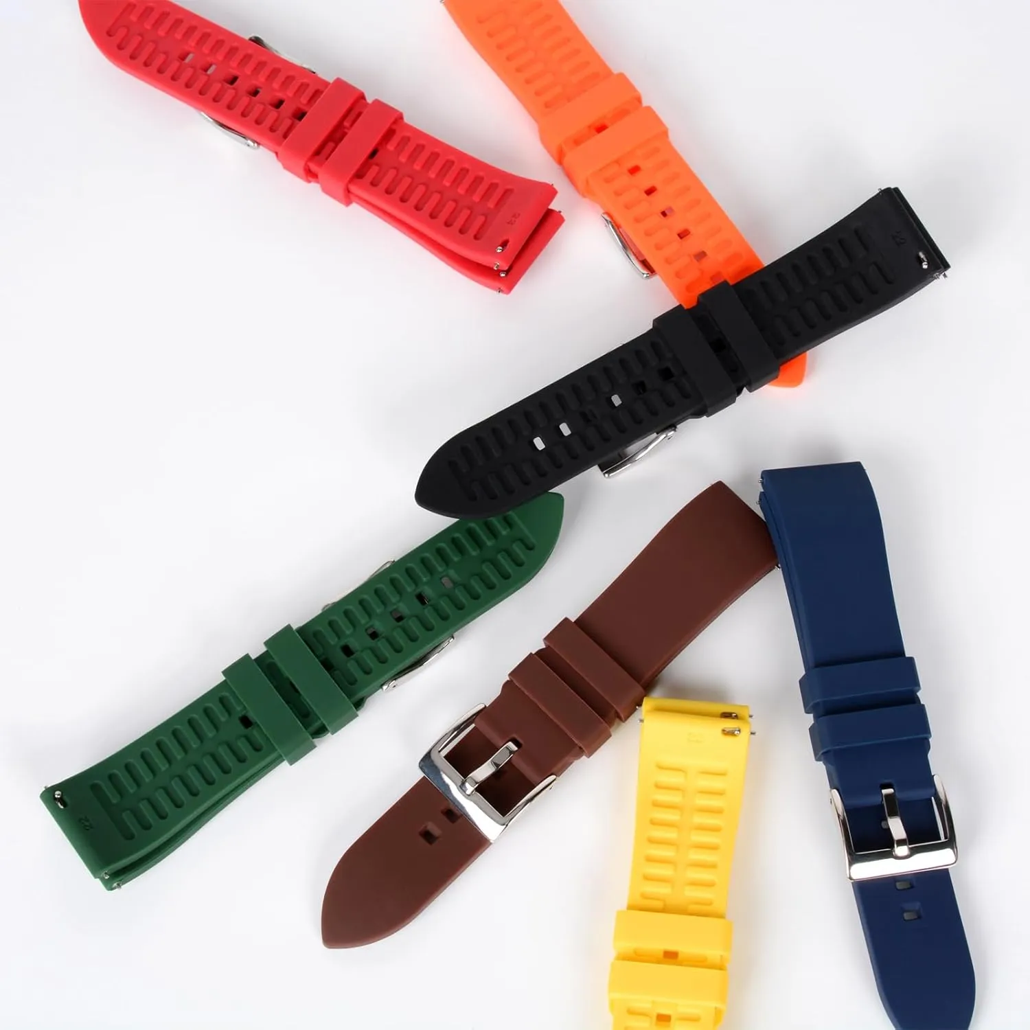 TStrap Silicone Watch Band for Men - Black Quick Release Watch Band for Women Soft - Waterproof Smart Watch Bracelet Clasp - Correa de Silicona para Reloj Replacement - 18mm 19mm 20mm 21mm 22mm 24mm