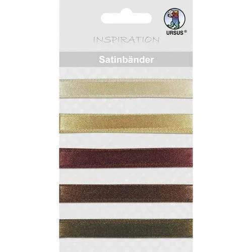Ursus Cinta de satin 09 de 1cm x 90cm x 5u Marrones