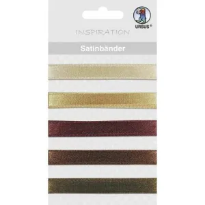 Ursus Cinta de satin 09 de 1cm x 90cm x 5u Marrones