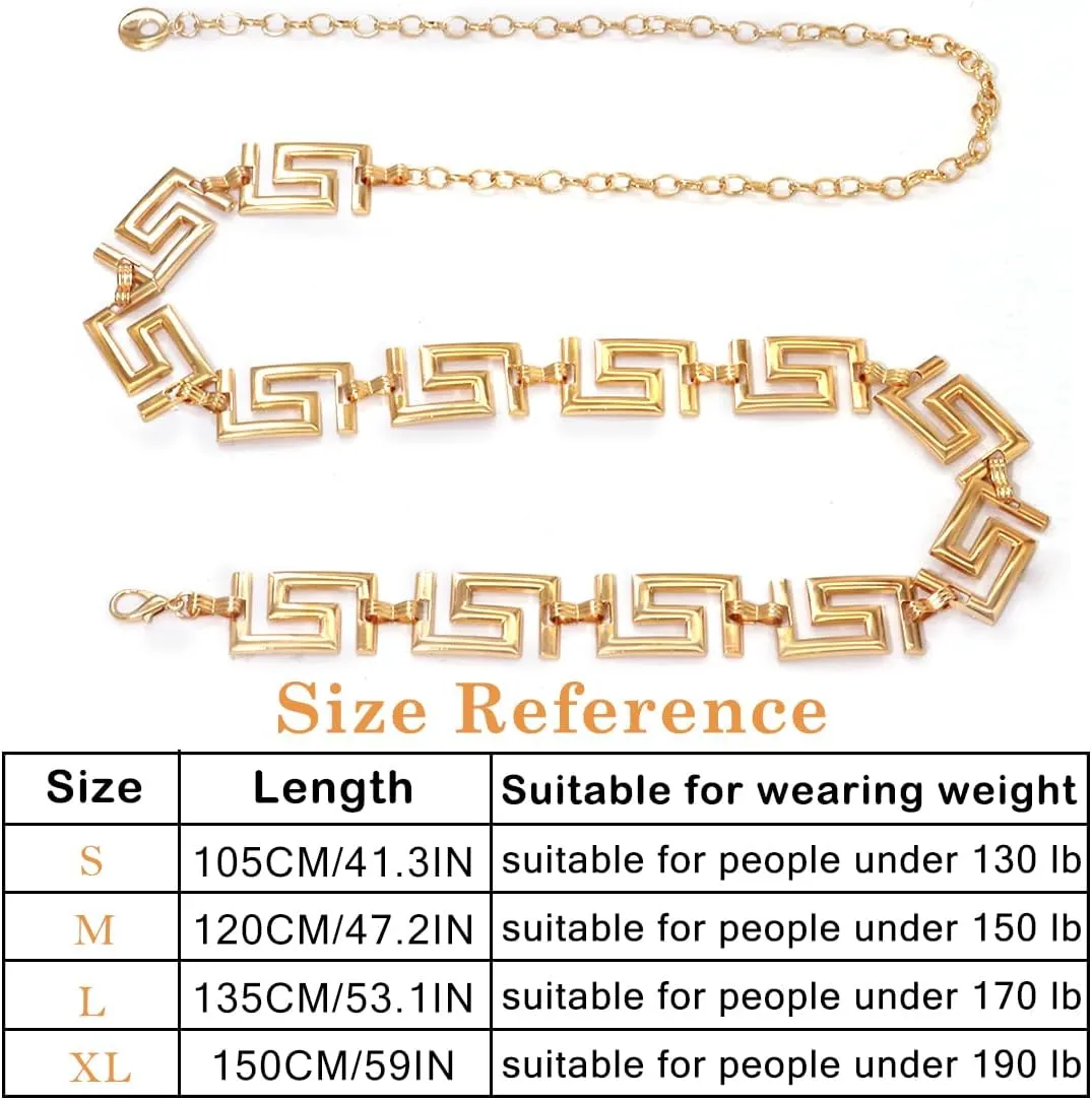 Waist Chain for Women Metal Belly Belt Adjustable Waist Belt for Dress Vest Jeans