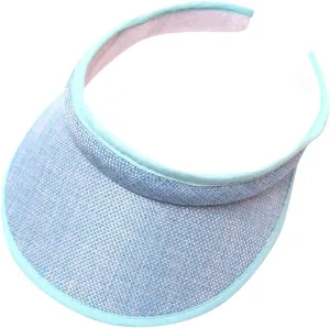 Womens Summer Golf Open Top Round Brim Hats Tennis Running Sport Sun Visor Top Level Cotton Twill Ball Adjustable Cap
