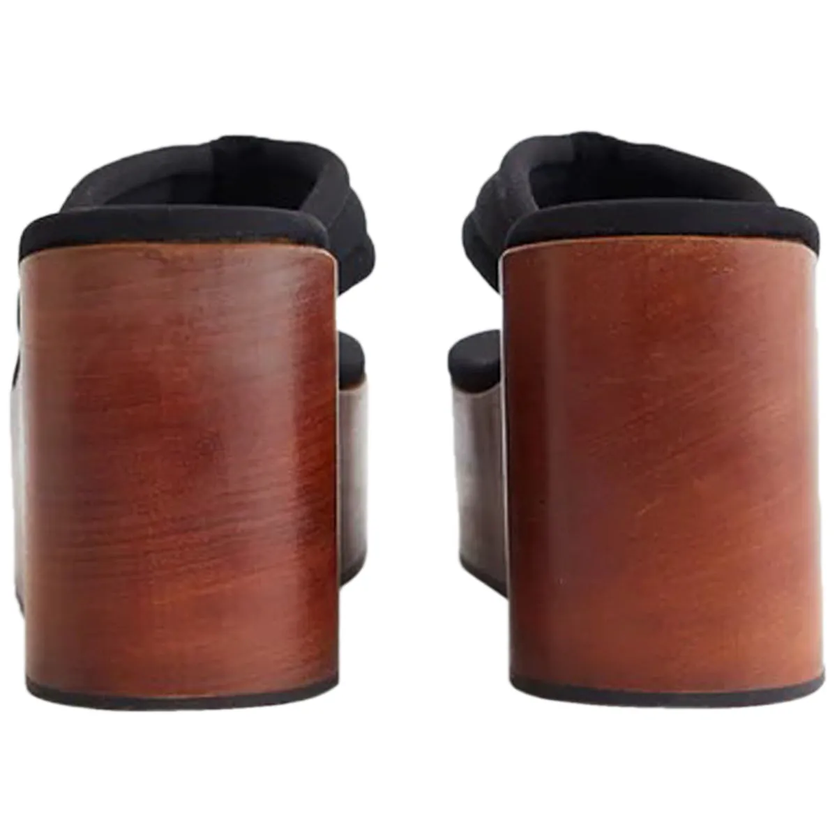 Wooden Branded Wedge Sandal